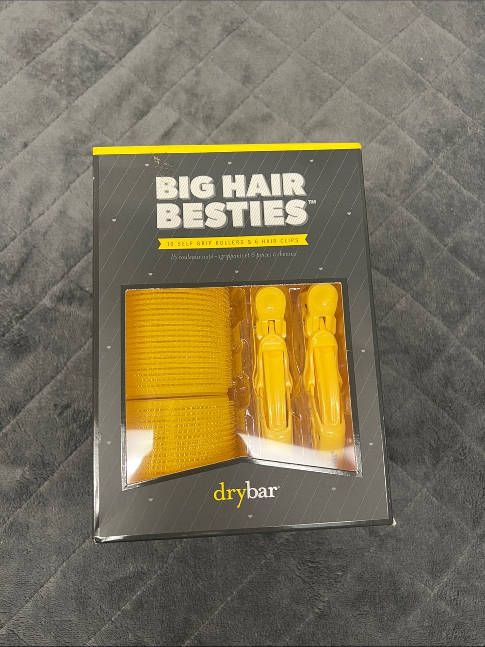 Drybar Big Hair Besties Yellow Self-Grip Rollers with Matching Clips